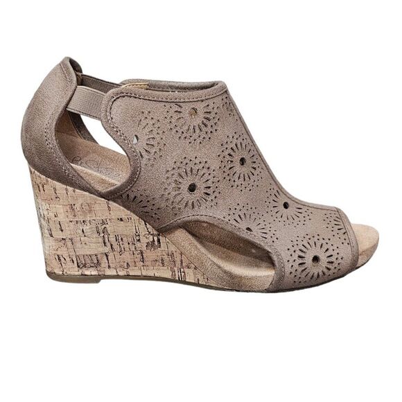 Life Stride Hinx Wedge Floral Suede Boho Sandal - Picture 1 of 11